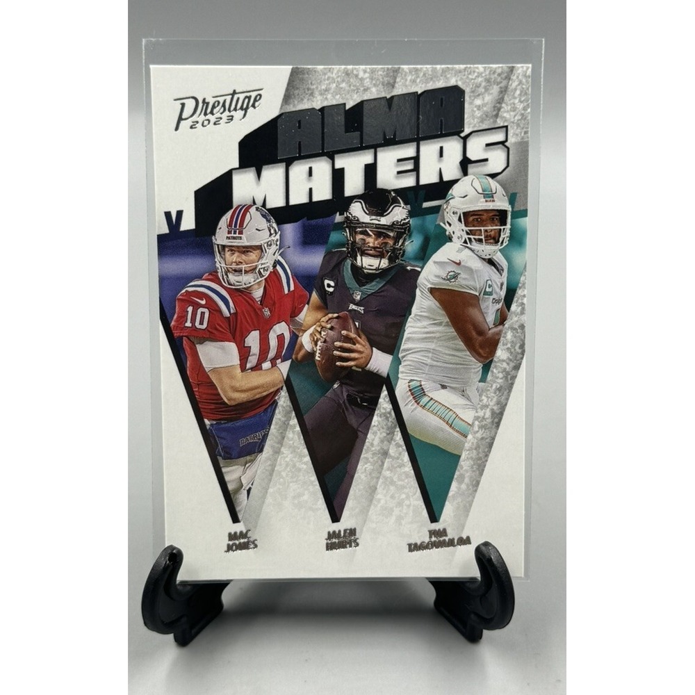 2023 Panini Prestige - Alma Maters #AM-3 Mac Jones,‎ Jalen Hurts, Tua Tagovailoa